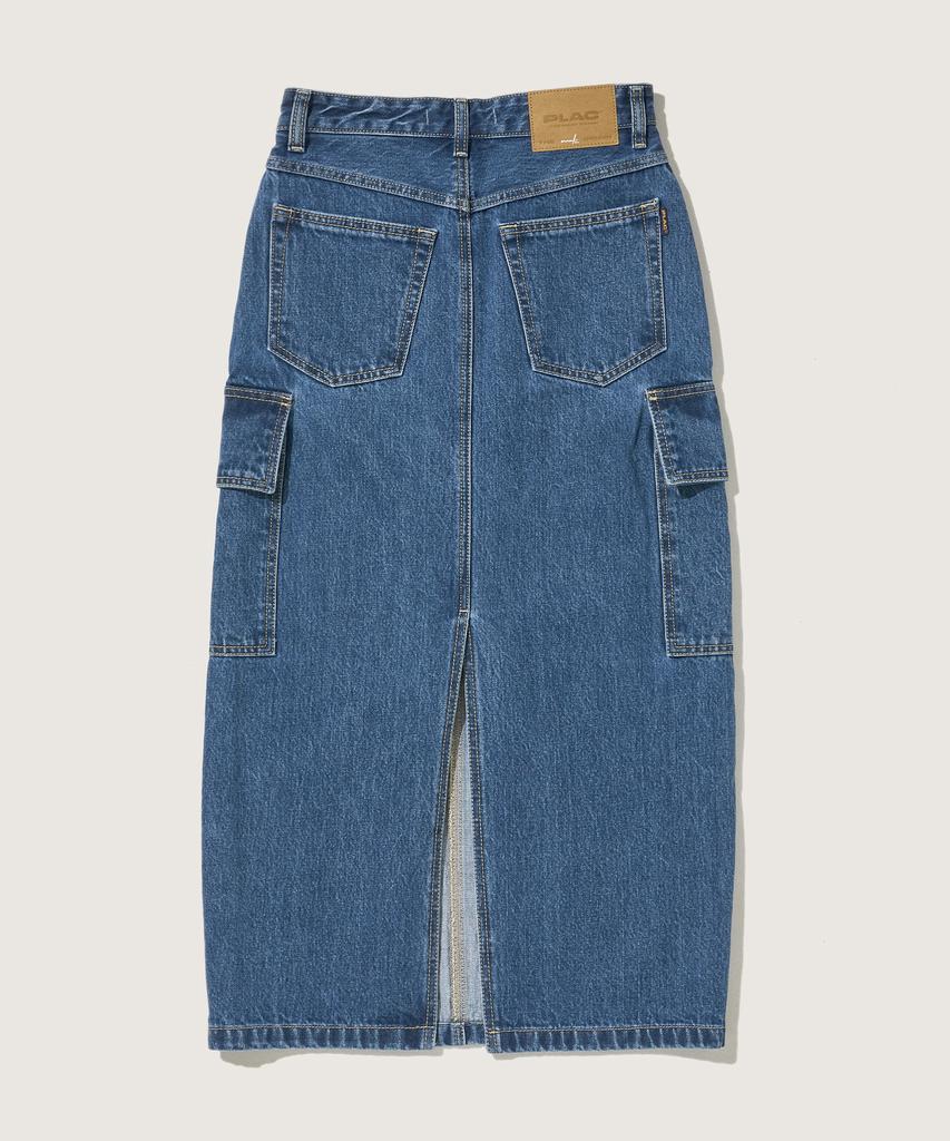 Plack Woman [Onnuk X Plac] Cargo Skirt K42 Mid Blue
