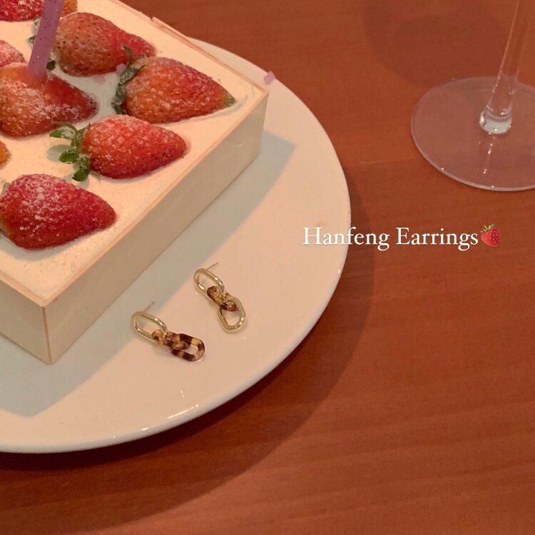 

Янтарная асимметричная клипса-кафф - Тренд 2024 года, роскошные серьги-клипсы для женщин