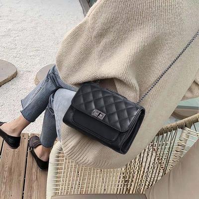 Bags Women's Autumn and Winter New Trendy Leather Messenger Bags Women's High-end Versatile Fashion Chain Bags Shoulder Bags