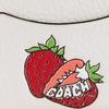 Coach Card Case 10 Strawberry Graphic Leather Women Card Case White CAR33-IMCAH