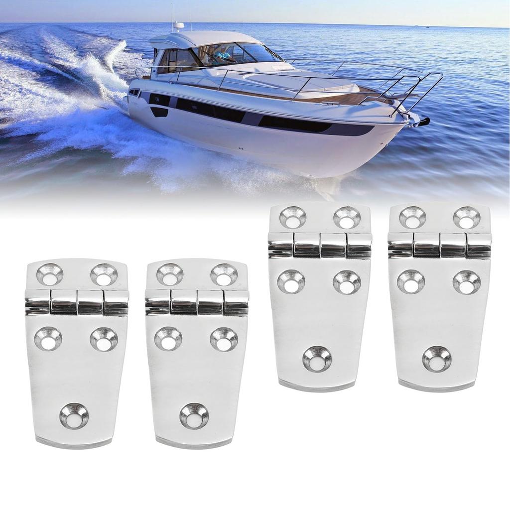 Ship Boat Hatch Hardware Hinges Stainless Steel Hinges Marine Door Hinges 316 Stainless Steel Marine Easy Installation 4pcs (76mm*38mm)