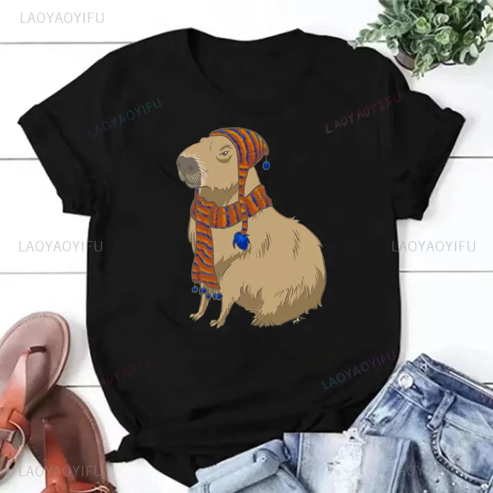 

Funny 90s Capybara Tshirt Women TShirt Capibara Cartoons Clothes Girl Capybaras T Shirt FeUnisex Casual Top Clothes S