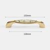 Zinc Alloy Gold Kitchen Cabinet Handle Light Luxury Stylish Design Ceramic Drawer Pulls Elegant European Modern