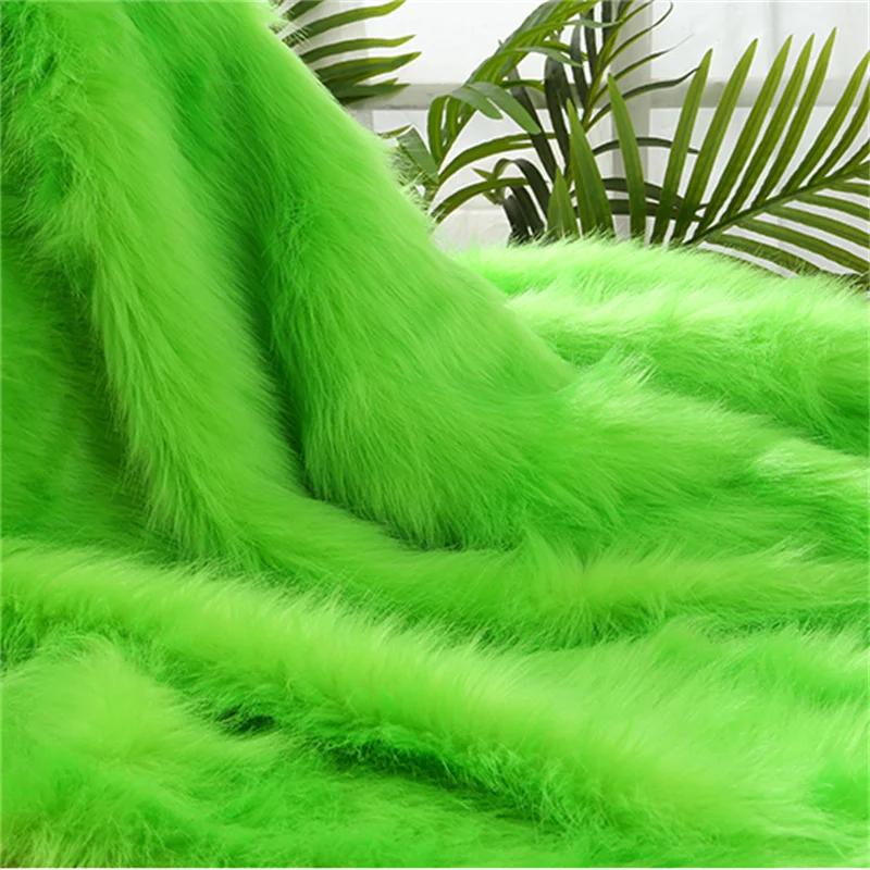 5cm Plush Thickened Fur Fabric By The Meter Coats Bags Clothes Sewing High-grade Imitation Fox Cloth Decorative Winter Plain Diy