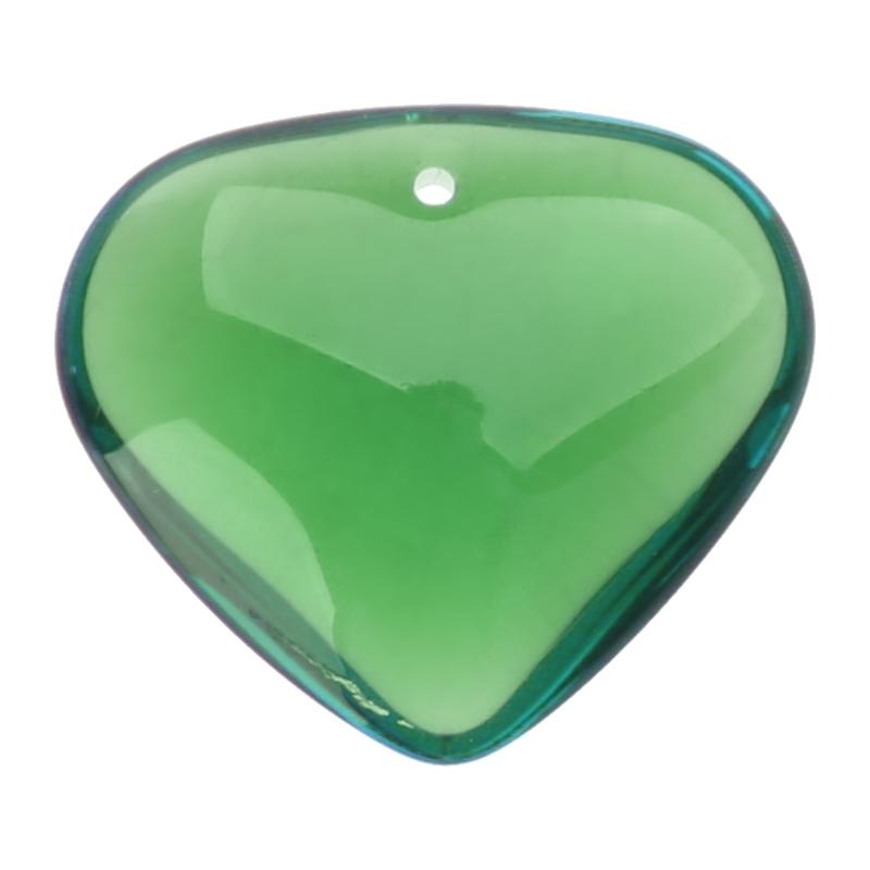 Love Heart Shaped Pendant Crystal Glass Peach Heart Loose Beads Charm for DIY Jewelry Necklace Earrings Making