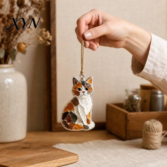 Mini Stained Glass Decoration Sea Suncatcher Ornament, Handmade Animal Ocean Acrylic Hanging Pendants, Garden Window Decor DIY Summer Ornament Decor,