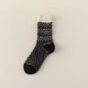 Wool Warm Retro Socks Women'S Medium Tube Socks Thickened And Velvet Ethnic Style Winter Stockings Women'S Pile