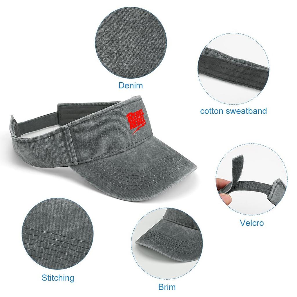 David Rockstar Sänger Sonnenblende Leaky Top Cowboyhüte Unisex Damen Sport Baseball Tennis Golf Caps Open Top Custom Hat