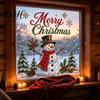 Reusable Holiday Window Clings Christmas Stickers, Winter Decorations, Festive Art with Xmas Tree Wonderland Decor Snowman Angel Patterns for