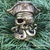 Pirate Skull Vintage Pirate Captain Cthulhu Resin Yard Ornament Home Decor