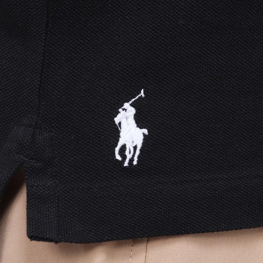 Polo Ralph Lauren Solid Color Pocket Design Short Sleeve Polo Shirt Men tops Black MNPOKNI1N822399-001