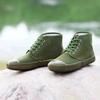 High-top labor insurance shoes farmland training protection flat-soled liberation shoes army green canvas shoes outdoor construction site