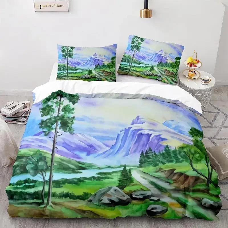 Oil Painting Flowers Digital Printing Bedding Sets Adult Bedclothes Art Duvet Cover Set Single King Queen Size Quilt Cover Set