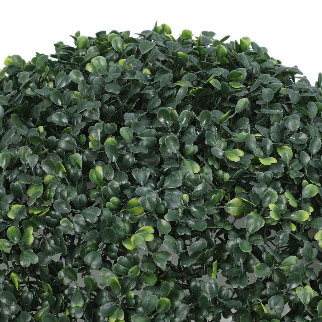 2PCS Artificial Plant Topiary Ball 18.9 Inch PE Outdoor UV Resistant Faux Boxwood Decorative Balls for Backyard Garden Wedding Home Decor