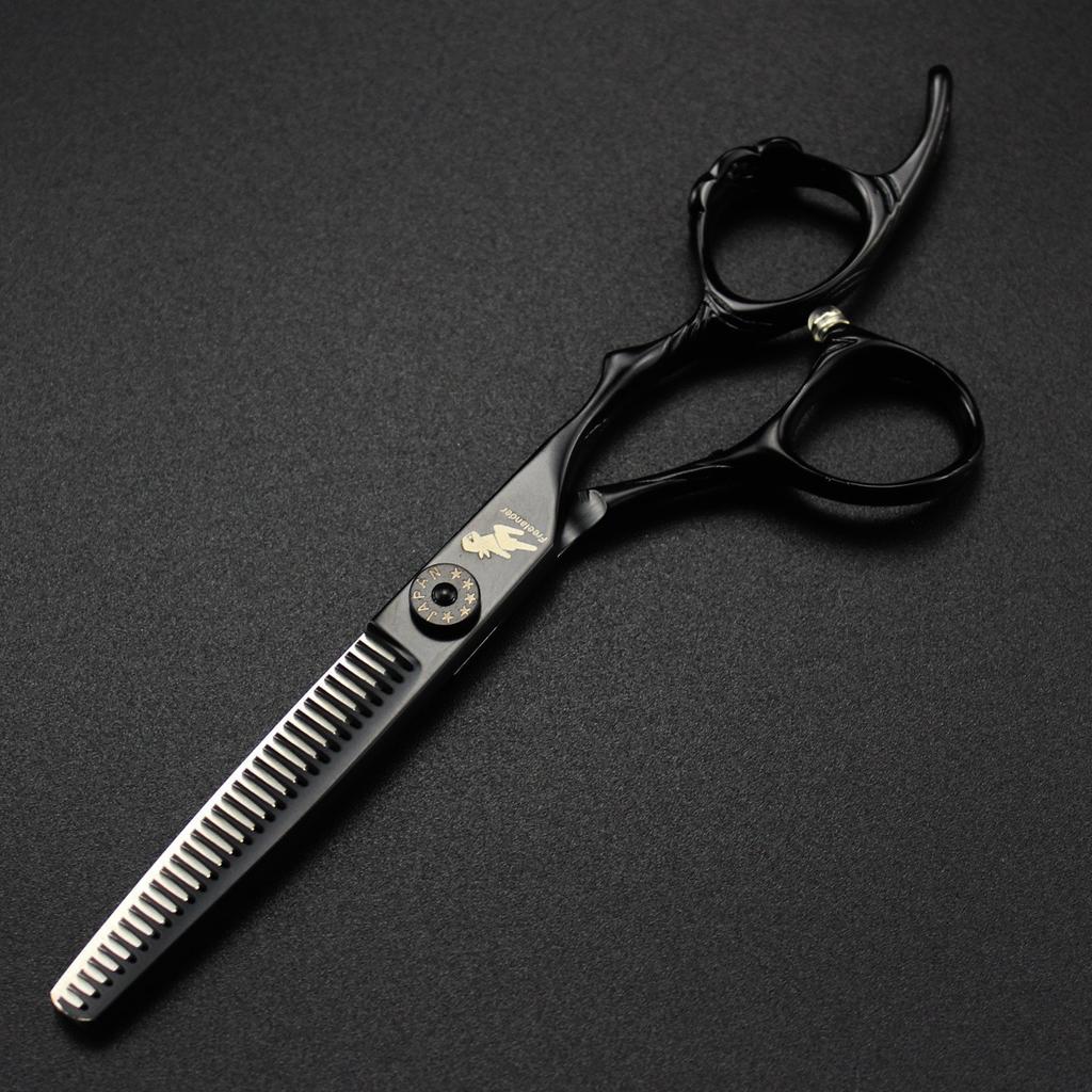 6.0 Inch Black Ring, Handle Hair Scissors, Hair Scissors, Flat Scissors, Tooth Scissors, Thin Scissors, Special for Hair Salons 07-2