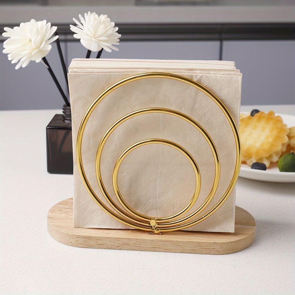 Space-Saving Tissue Storage Rack Freestanding Paper Towel Container Metal Napkin Holders  Kitchen
