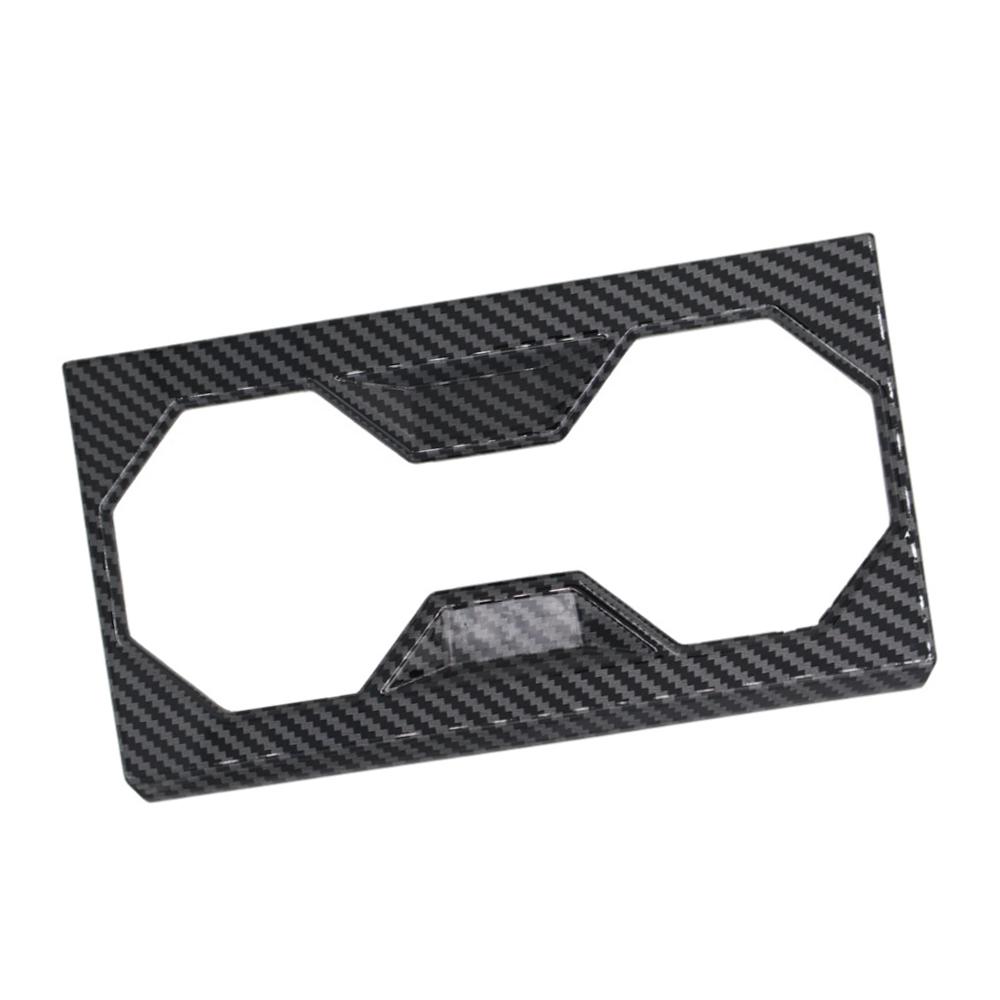 Center Console Cup Holder Trim Cover Fit For Tesla Cybertruck 2026 Black Carbon Fiber Pattern/Matte Carbon Fiber Pattern
