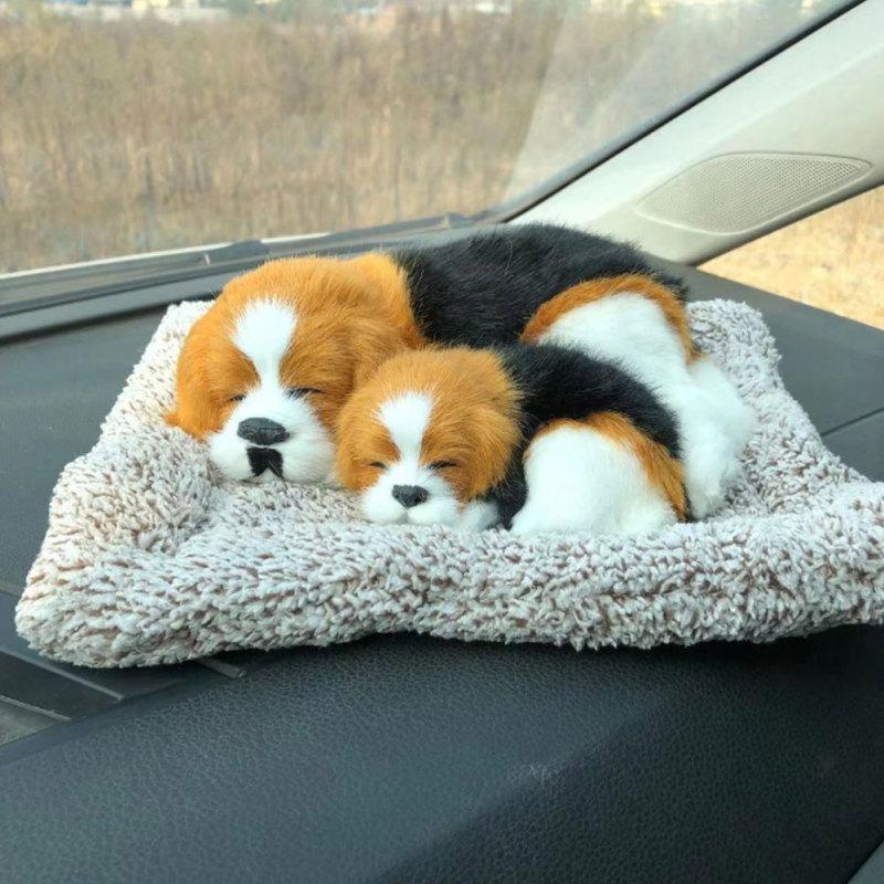 Παιχνίδι Ζώο Πουφ Προσομοίωσης Καθαριστής Αέρα Αυτοκινήτου με Κάρβουνο Μπαμπού Μοντέλο Σκύλου Βελούδινη Κούκλα Παιχνίδι Διακόσμηση