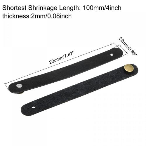 uxcell Guitar Headstock Strap Neck Adapter Leather Strap for Guitars, Black