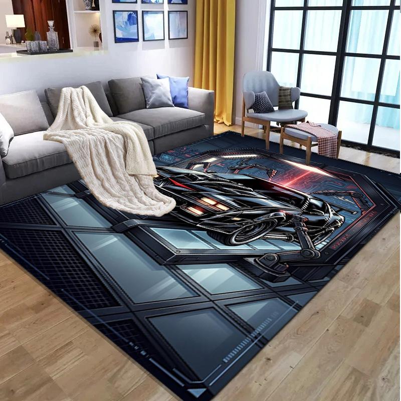 Knight Rider Pattern Rug, Indoor/Outdoor Mat, for Picnic, Gameroom, Bedroom, Office, Living Room, Home Decor Carpet, Birthday Gift