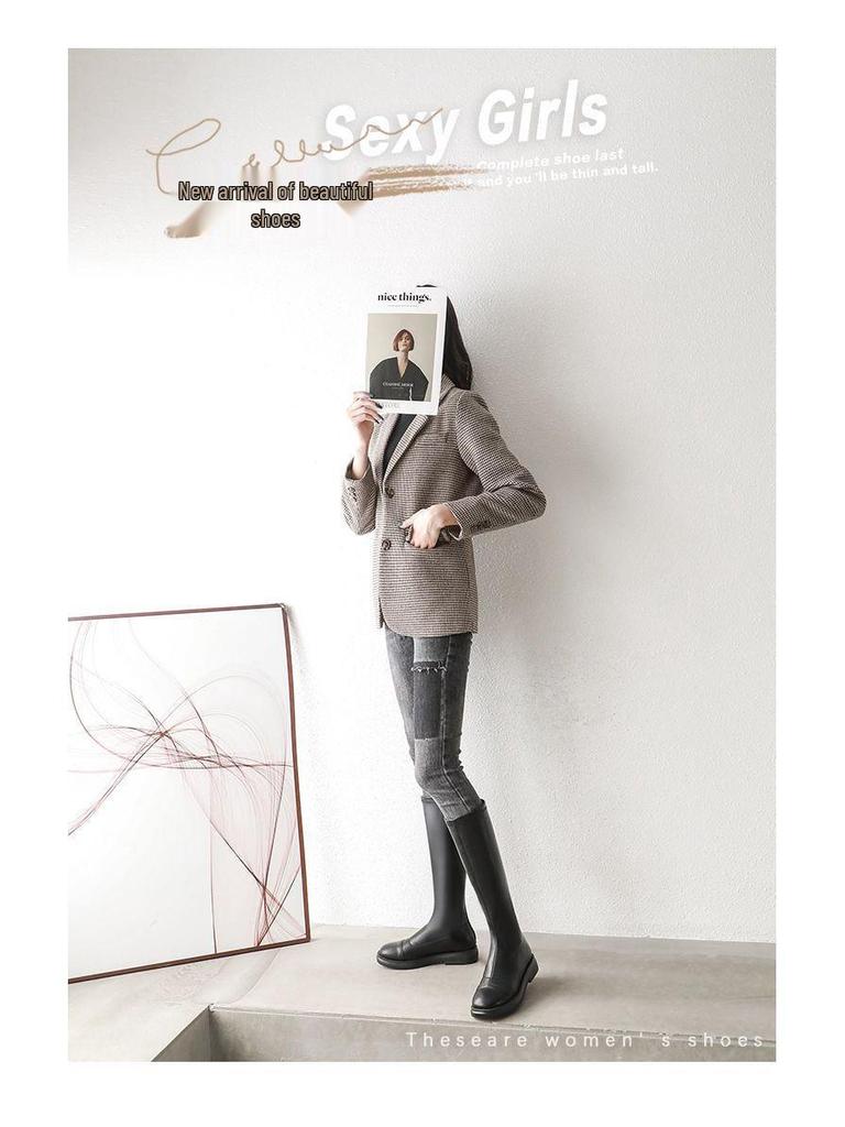 Women's Over-the-Knee Long Boots - 2025 Autumn/Winter Stylish Knight & High-Top Martin Boots, Slimming Leather Design