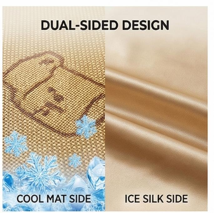 Breathable Cool Touch Washable Ice Silk Rattan Cooling Mat Soft Summer Bed Sheet Fitted Sheet for Kids Babies 150x200/180x200cm Home Use