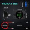 DC 12V 24V LED Car Digital Voltmeter, Waterproof Voltage Meter Car Battery Tester with Touch Switch Display Panel with Connection Cable for Car Etc.