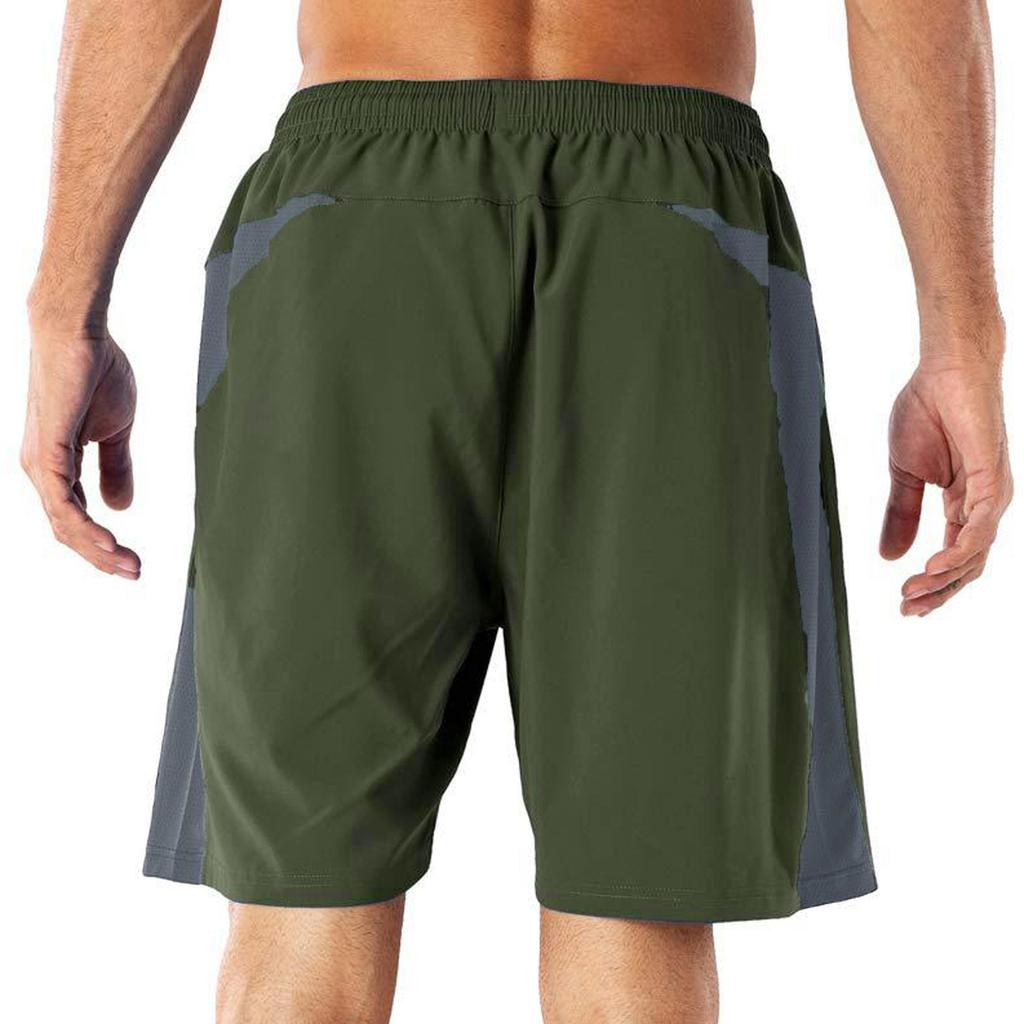 Fashion Men's Color Block Pocket Fitness Sports Running Casual Shorts Pants