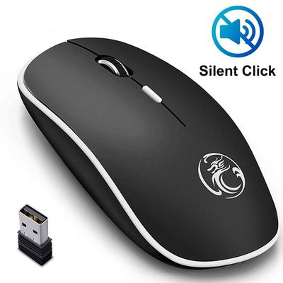 Belaidė pelė Kompiuteris Ergonomiška Mause 2,4g Optinė tyli PC pelė Mini 4 mygtukai 1600dpi be triukšmo USB pelė nešiojamam kompiuteriui Mc Mac