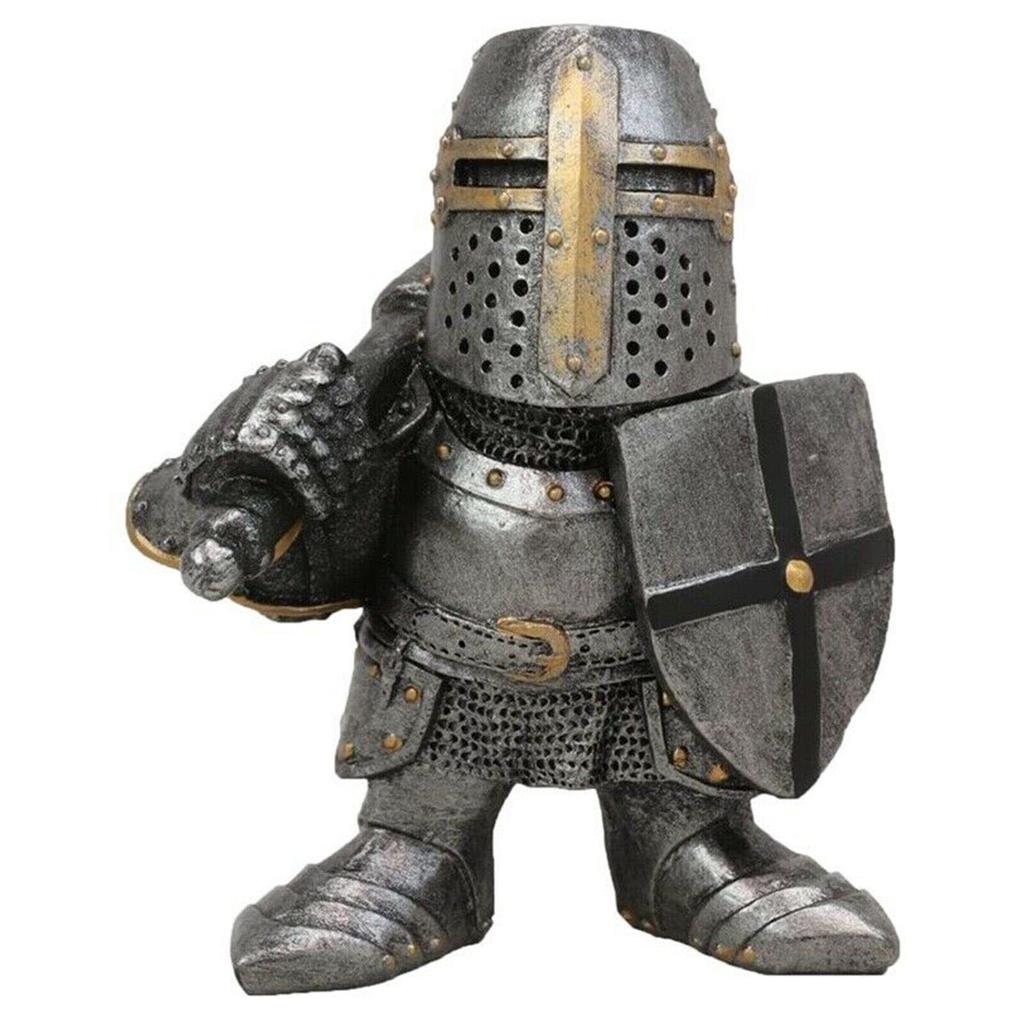1pc Medieval Figurine Accessories Sculpture Art Spare Parts Decor Unique Dwarf Gnome Gothic Guard Large Helmet
