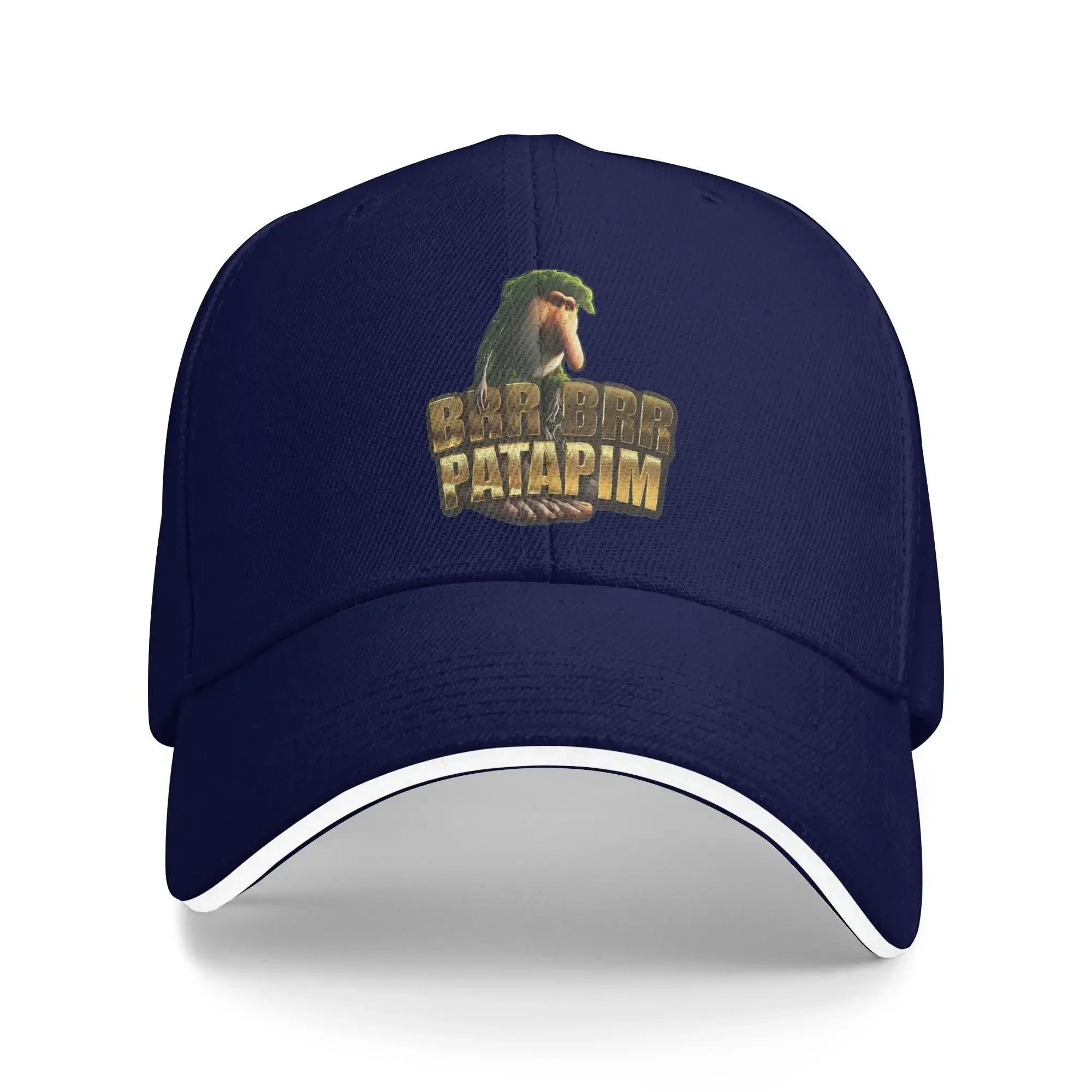 Brr Brr Patapim Italian Brainrot Meme Humor Gen z Sun Baseball Cap Spring Women Men Trucker Hat High Quality Snapback Cap One Size