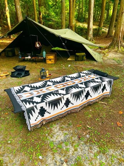 Peel Forest West Coast Ortega Pattern Rug, Camping Blanket, Outdoor Towel Blanket, Mexican Rug, 130x160cm