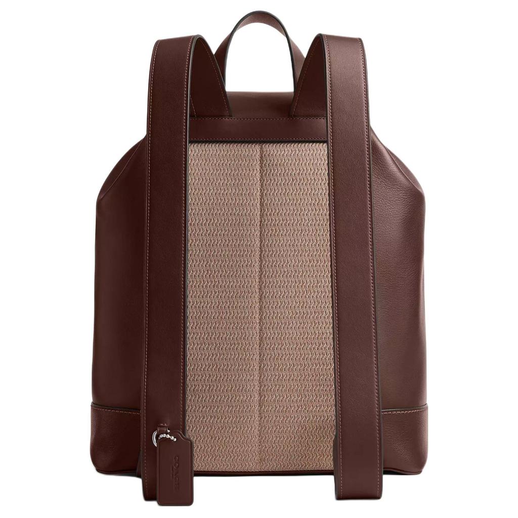 COACH Natural Grain And Vegetable Tanned Leather Backpack Large Men's Burgundy CCB59-MPL