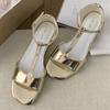 Fashion T Strap Shallow Women Roman Shoes Sexy Open Toe Ankle Strap Women Sandals Summer Comfortable Buckle Luxury Designer Shoes Woman