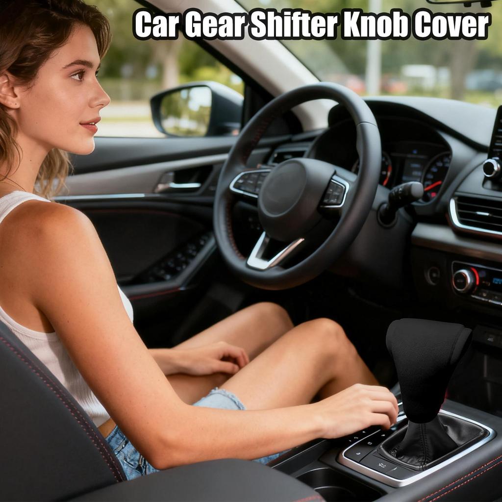 Car Gear Shift Cover Breathable Auto Interior Accessories Gear Shifter Knob Cover For Trucks RVs SUVs Sedans Drivers Adventure