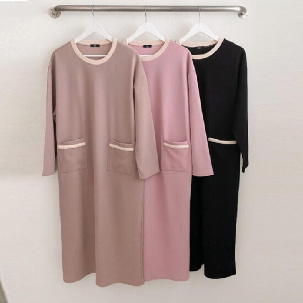 From Heart Women S Pocket Color Long dreSS