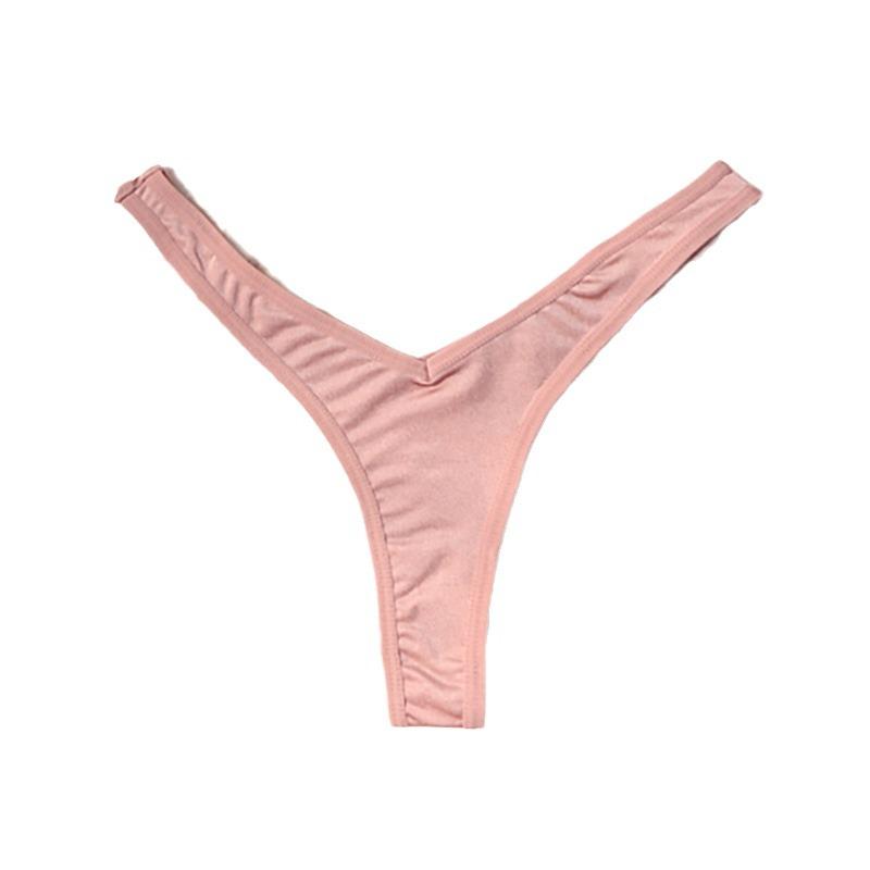 T1885 Women's Sexy Low-Rise Antibacterial Cotton Thong Panties - New 2022 European & American Triangle Design
