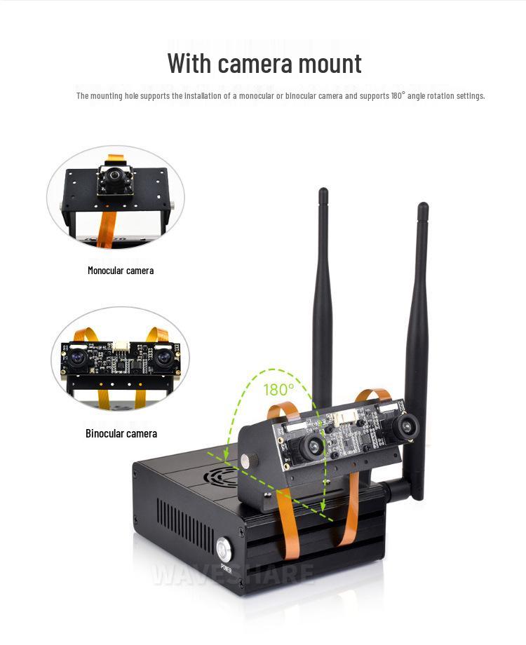 Aluminum Alloy Case for NVIDIA Jetson Orin Nano/NX with Camera Mount & Power Button