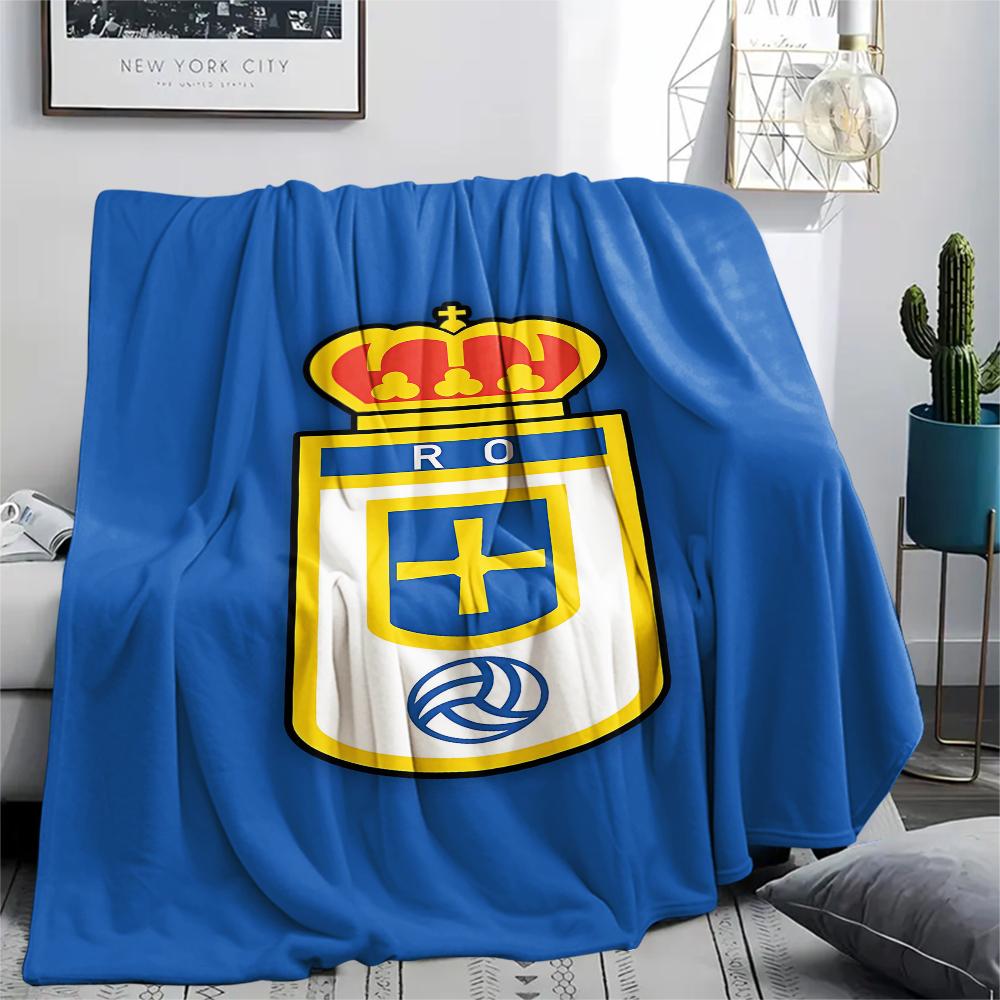 1PC Real Madrid CF Print Flannel Blanket, High Quality All Seasons, Home Decor, Warmth and Comfort, Perfect for Christmas Gifts