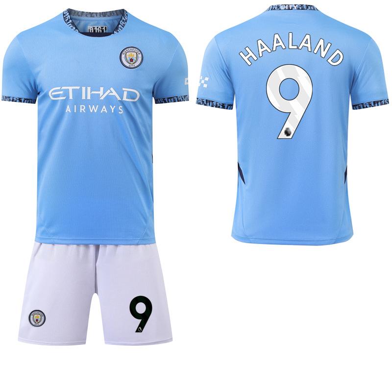 

Домашняя футболка Манчестер Сити 2024-25 #9 Холанд #17 Де Брюйне Футбольные майки 24