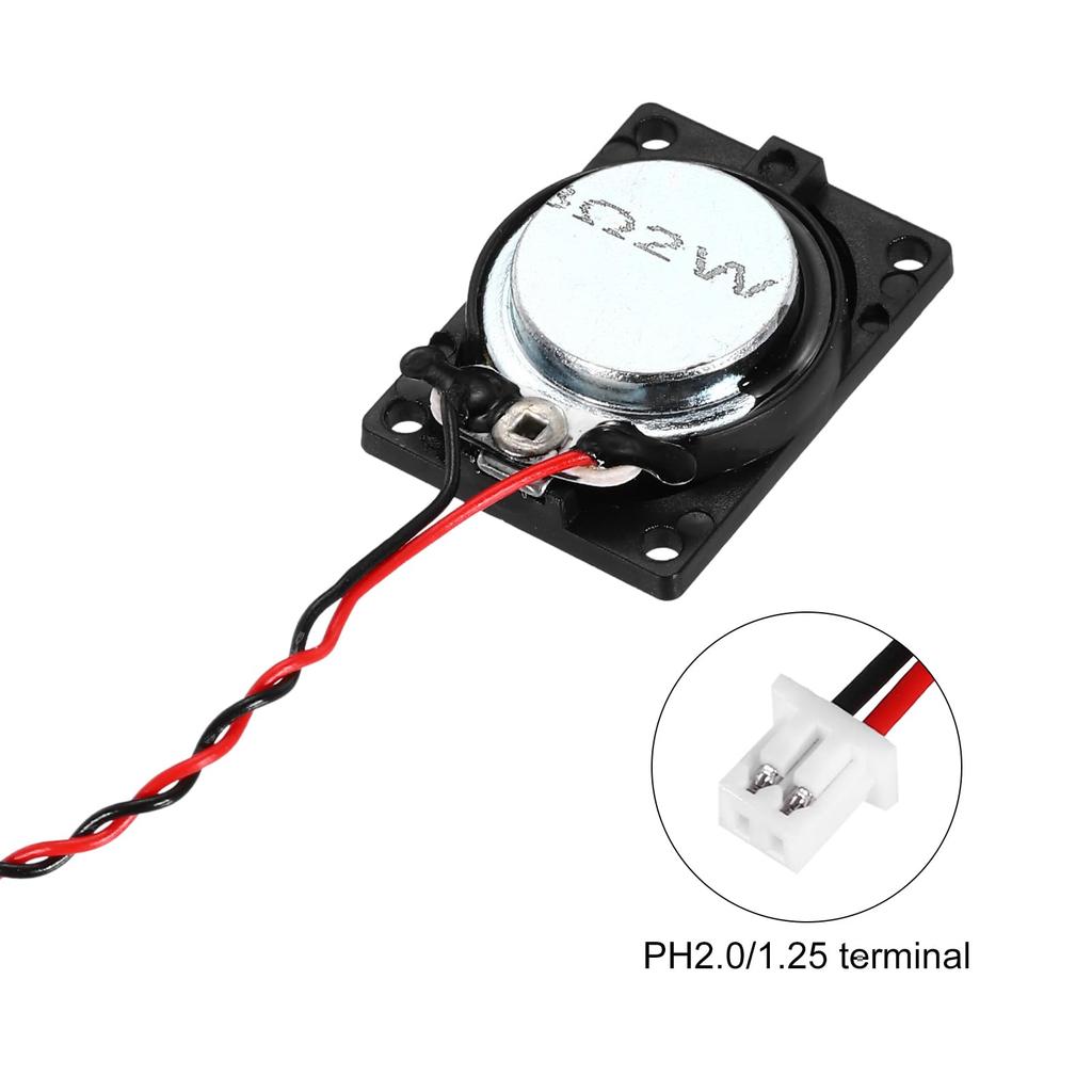 uxcell 4Pcs 2W 8 Ohm Small Speaker Metal Shell Square Internal Micro Magnet Speaker 120mm Mini Speaker with Terminal Wire for DVD EVD Multimedia