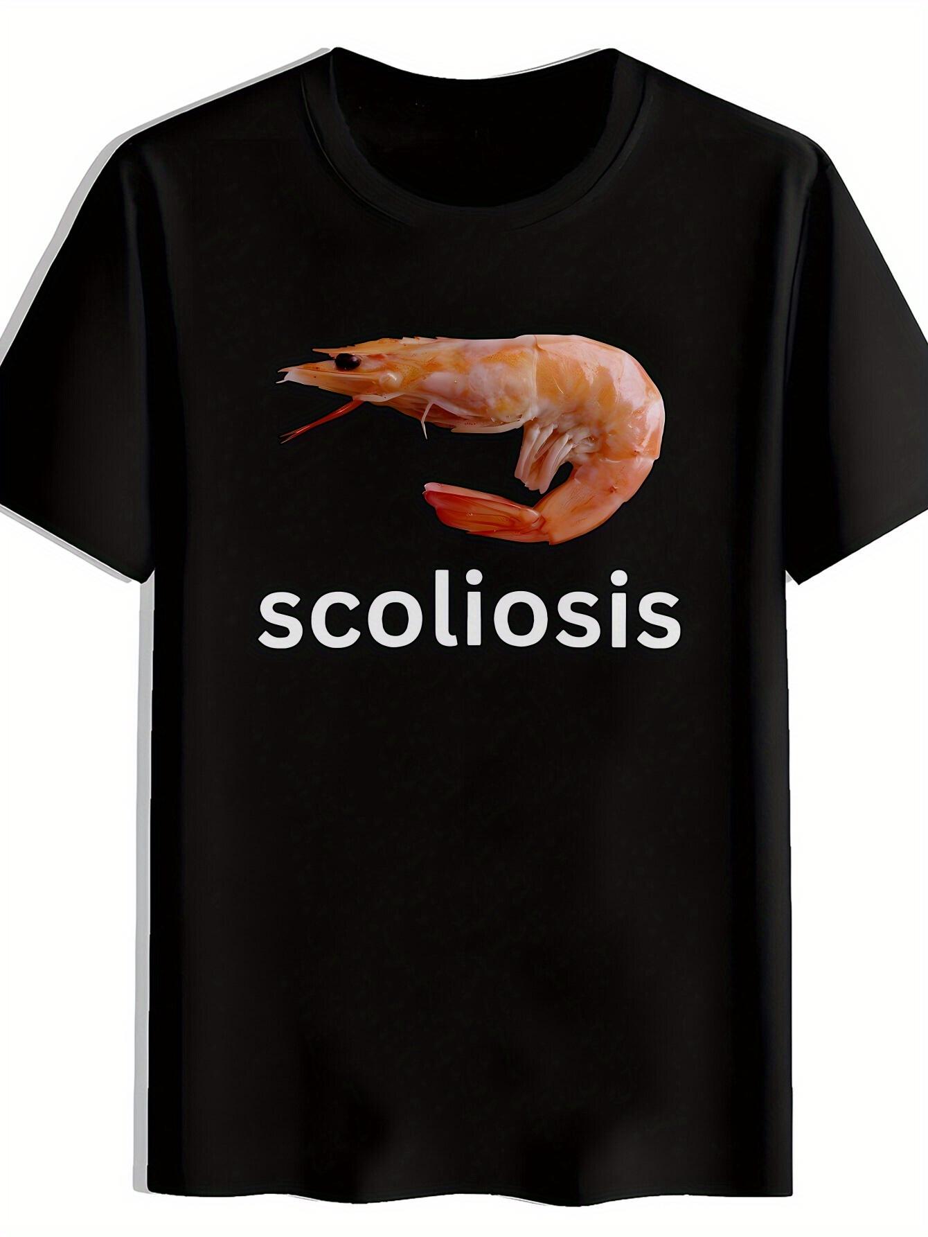 T-shirt Black Background Shrimp Print XS