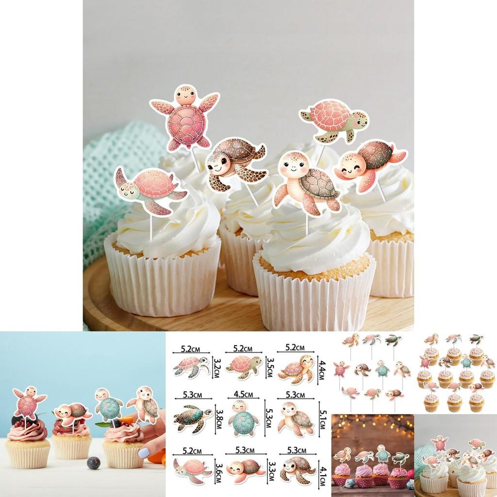 Turtle Themed Cake Decor With Diy Cake Toppers For Birthday Parties And Events