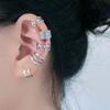 Vintage C Shape Clip on Earrings 5 Piece Set No Piercing Multi Layer Hollow Leaf Design Personalized Ear  Jewelry  Gift