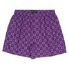 Emporio Armani Men's Checkered Eagle Cotton Woven Trunks, Size LL, Front Opening, Japanese Size, 54251001, 73. Purple