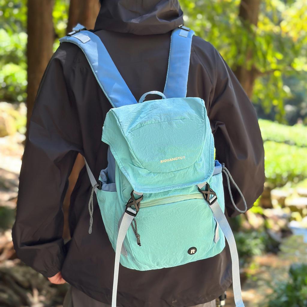 Schoolbagins style student outdoor mountaineering bag 1011 casual lightweight large capacity backpack Korean contrasting color travel backpack