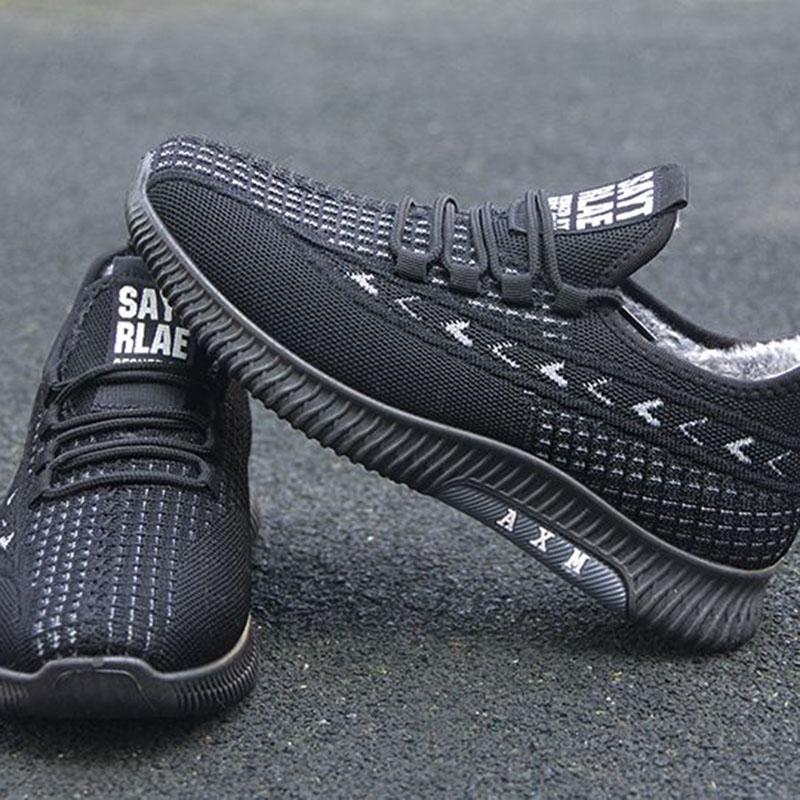 Baumwollschuhe Herren Plüsch Verdickt Warm Herren Rutschfest Weiche Sohlen Leicht Herbst und Winter Sportliche Freizeitschuhe Winter