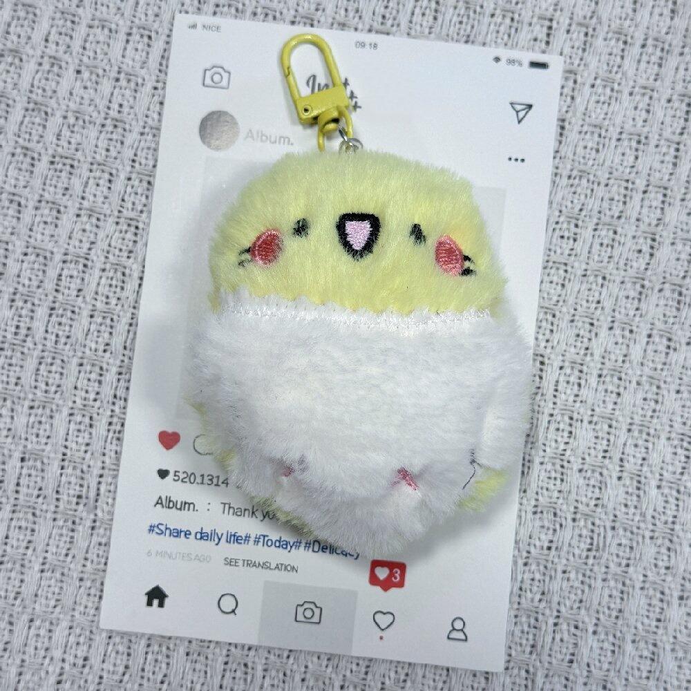 Super Cute Parrot Bird Pendant Bag Charm Bird Plush Doll Adorable Bird Keychain  Jewelry Gift
