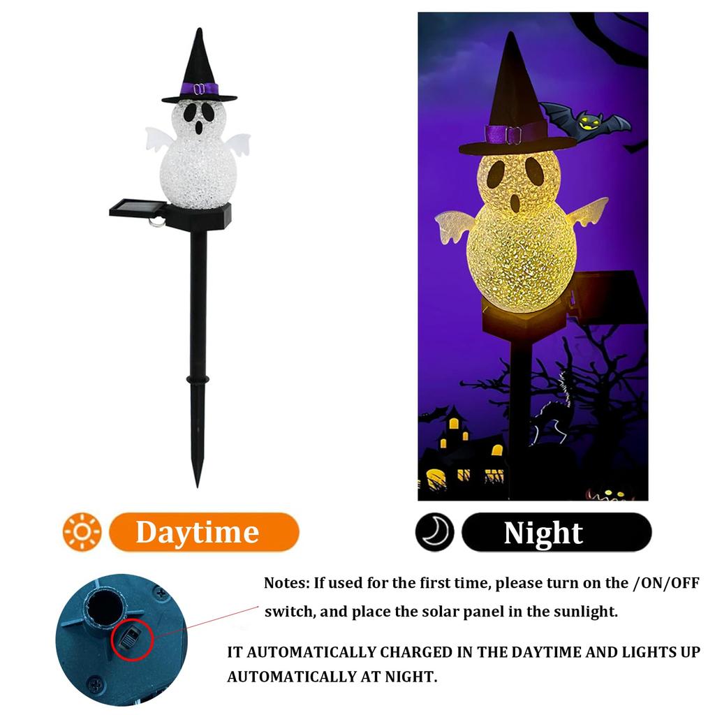 Lanito Halloween Decoration Ghost Garden Halloween Solar Halloween Decoration Recessed Automatic Lighting Haunted Creating Decorative Lights Lights,