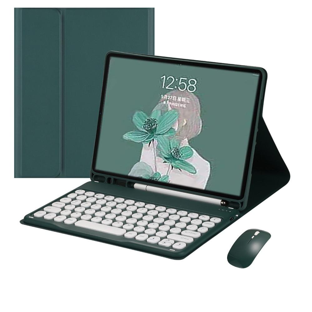 Bluetooth Keyboard Case for iPad Air 6 Pro 11 Split Round Keycap with Pencil Holder 10.2 Inch